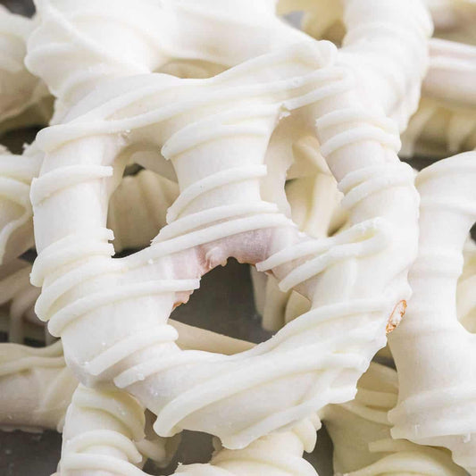 White Chocolate Dipped Pretzels 16 oz.